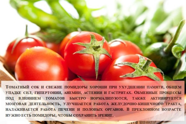 Польза красных свежих помидор